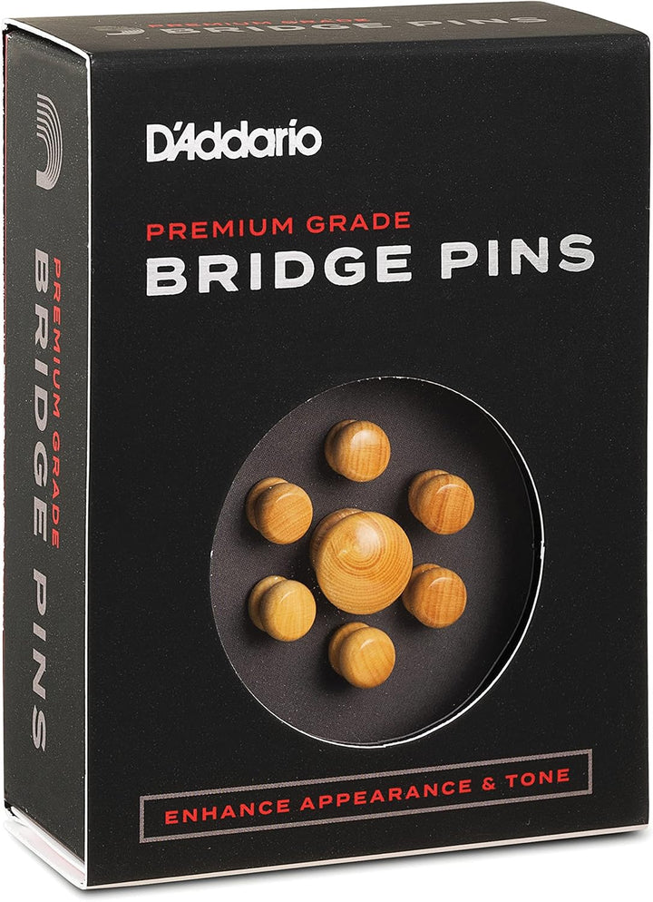 Planet Waves PWSP6 7 Buchsbaum Brückenpins + Buchsbaum Endpin Boxwood-Brücke, Boxwood-Brücke