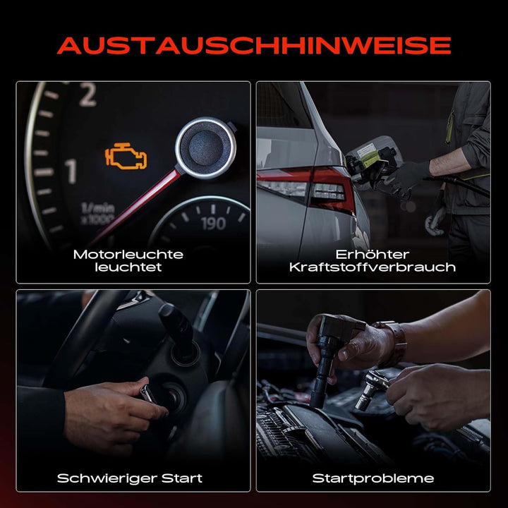 Frankberg 4x Zündspule Kompatibel mit A1 A3 A4 A5 A6 A8 Q3 Q5 TT Golf V VI J.e.t.t.a III P.a.s.s.a.t