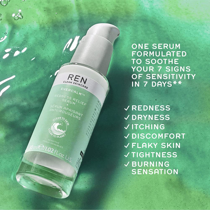 REN - Clean Skincare Evercalm Redness Relief Serum 30 ml 30 ml (Pack of 1), 30 ml (Pack of 1)