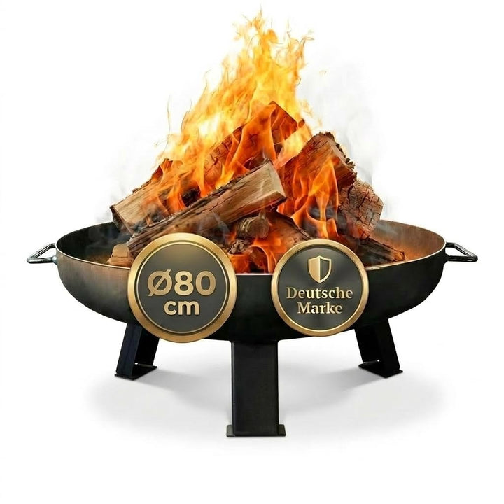Feuerschale Nizza 80 cm, Feuerschale - Feuerstelle für den Garten, Terrasse und Balkon, Feuertonne u