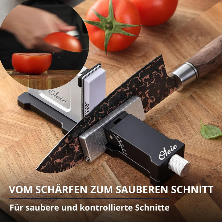 Oleio Rollschleifer Messerschärfer, Messerschleifer mit 0–50° Schärfwinkel