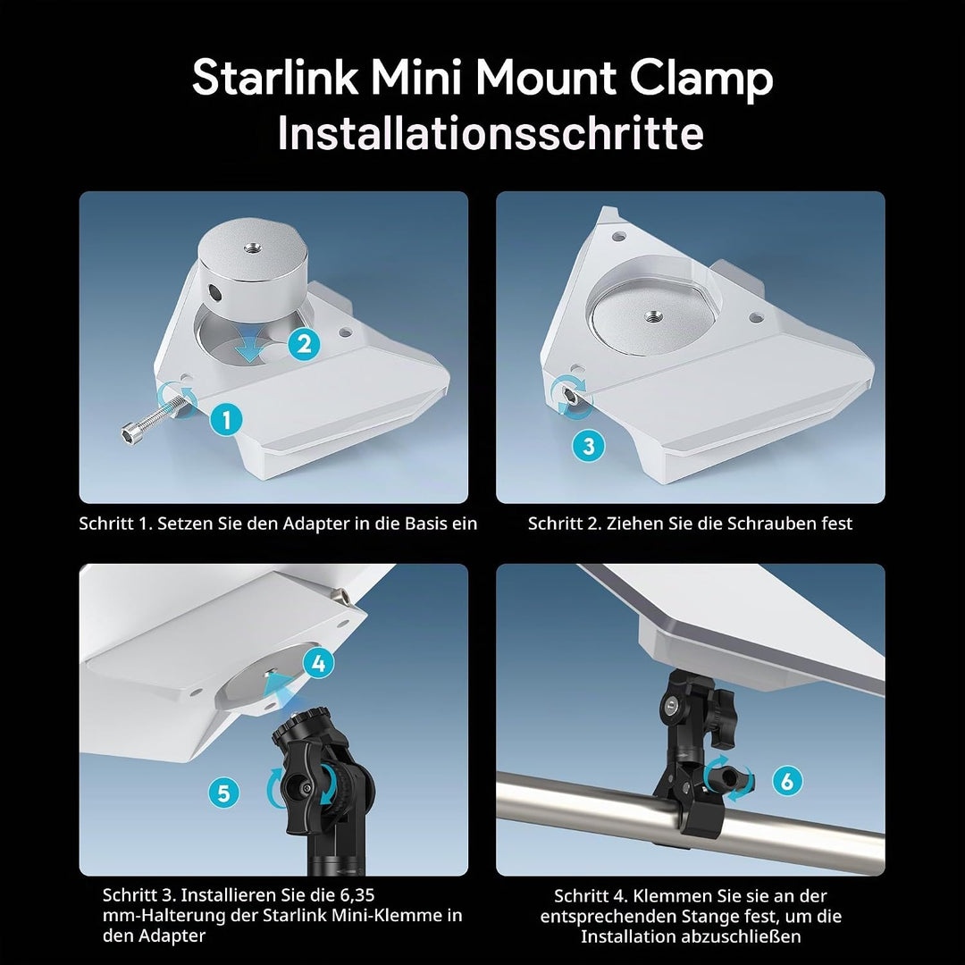 EDUP® Starlink Mini Halterung, Die Robuste Klemmhalterung für Mini &amp; Mini X