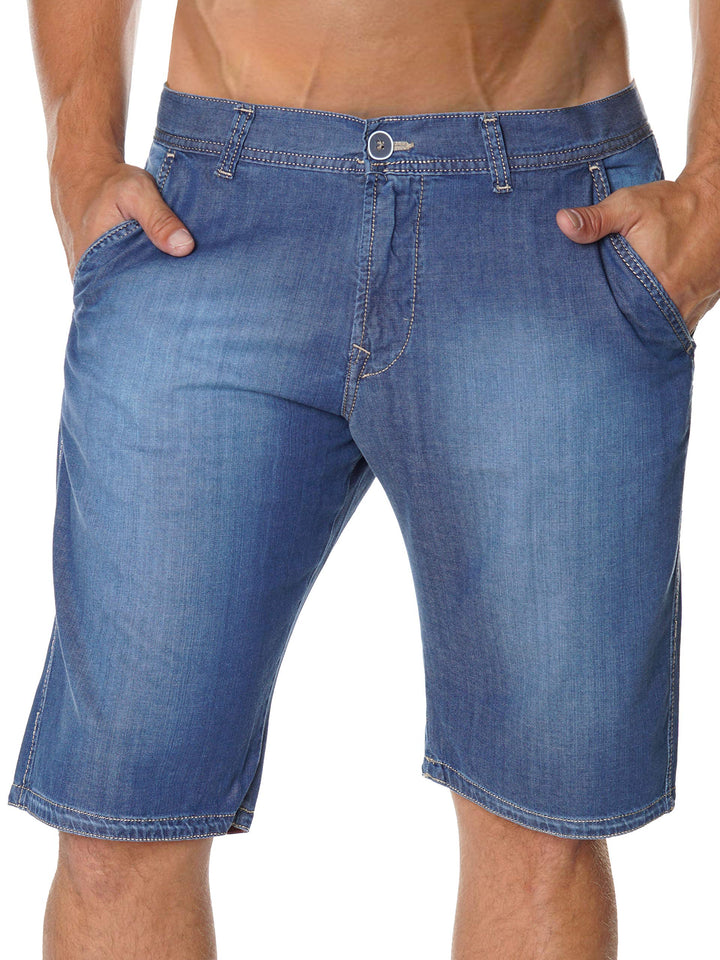 Stanley Denim Herren Jeans Shorts 22742 - Blau 29W Blau, 29W Blau