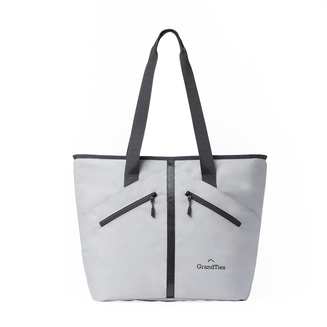 GRANDTIES Insulated Cooler Tote Bag 30 Can Large Capacity Durable Zipper Leakproof Outshell for Groc