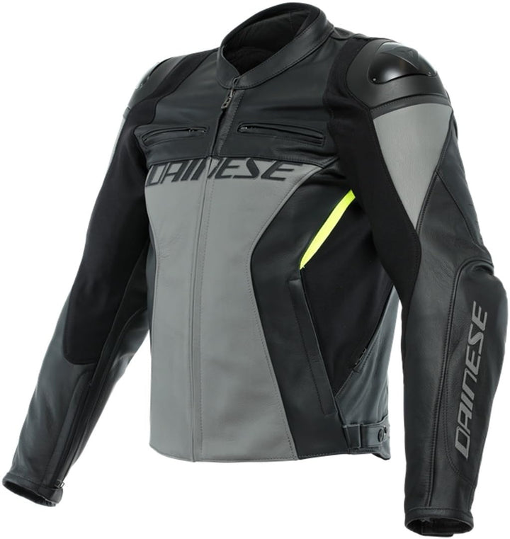 Dainese Racing 4 Motorrad Lederjacke 58 Grauschwarz, 58 Grauschwarz