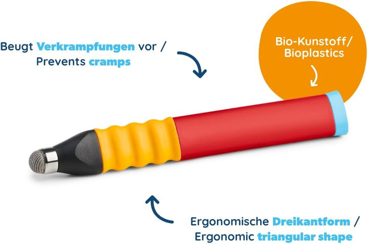 Edurino Ergonomischer Eingabestift I Special Edition | Tablet Stift für Kinder I Eingabestift für Ed