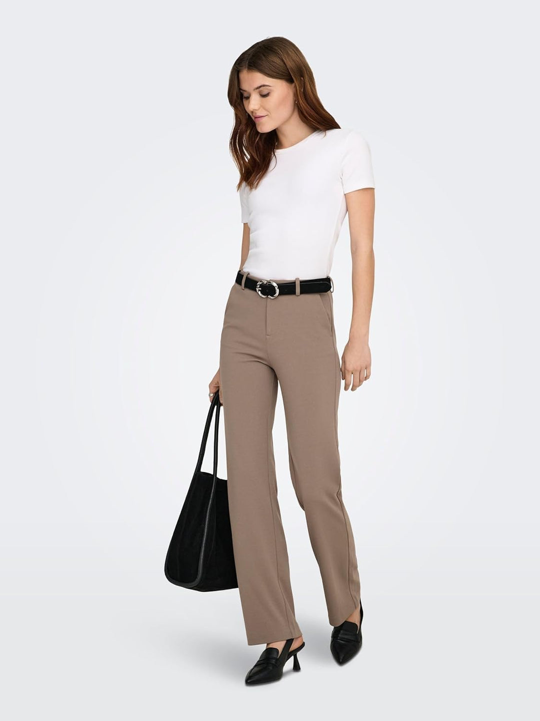 ONLY Female Hose ONLRAFFY-YO Gerade geschnitten Hose XS / 34L Fossil, XS / 34L Fossil