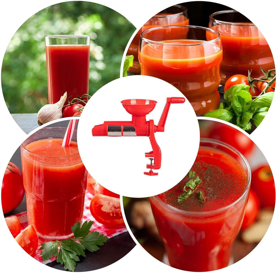 Tomatenentsafter für Einkochen Handkurbel Küchengerät mit Sieb
