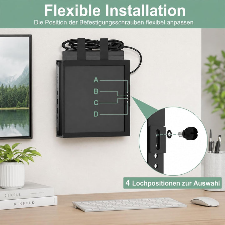 2-Packung Mini PC Halterung für HP Desktop Mini PC VESA Wand Unter Schreibtisch Halterung für HP Eli