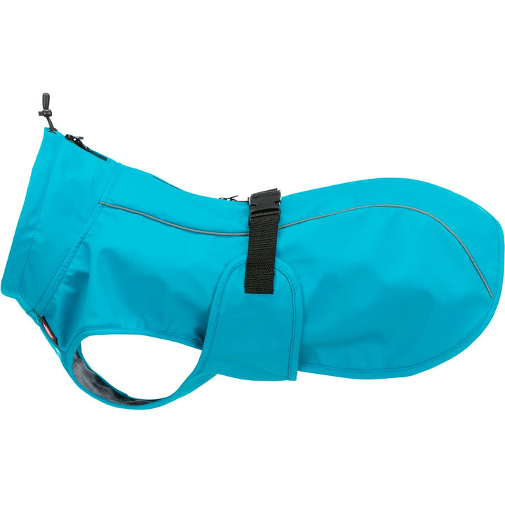 TRIXIE Vimy Regenmantel für Hunde, XL, 80 cm, Türkis, türkis