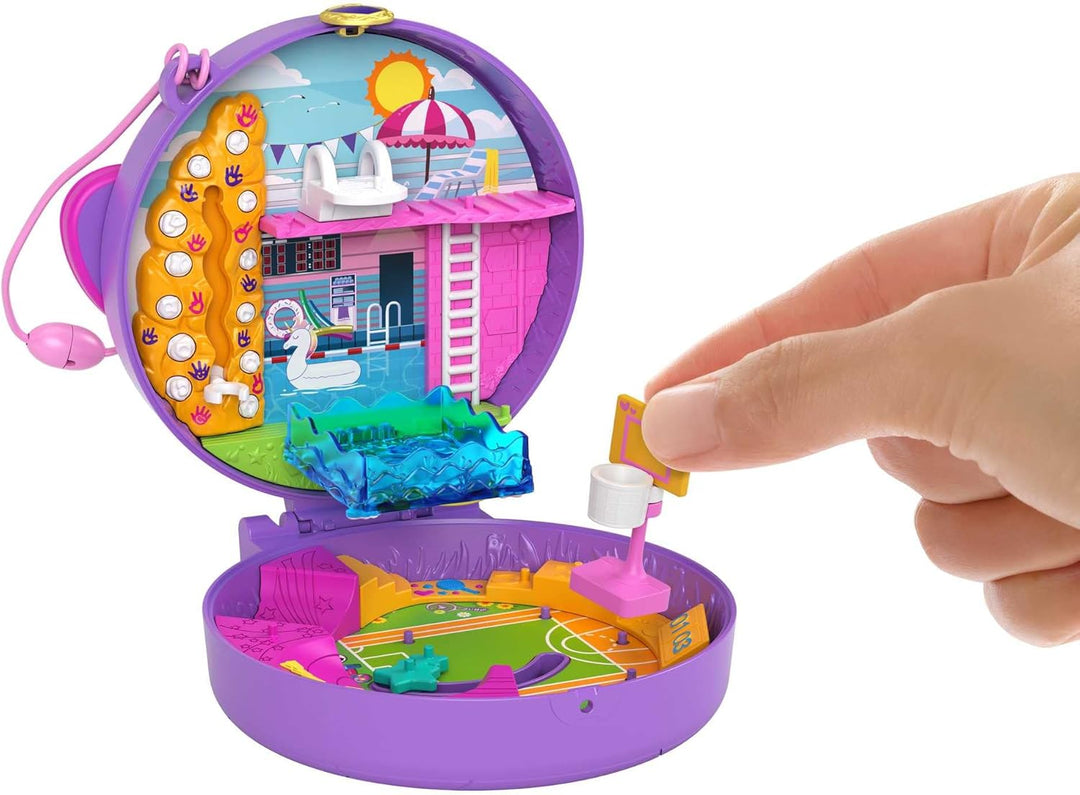Polly Pocket HCG14 - Fussballmannschaft, Sportthema mit Micro Bella &amp; Freundespuppen, 5 Überraschung