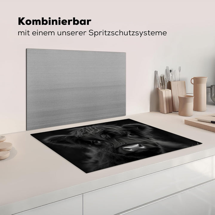 Herdabdeckplatte 70x52 cm Einteilig Induktionsmatte Küche Abdeckung Ceranfeld Herd Abdeckplatte Deko