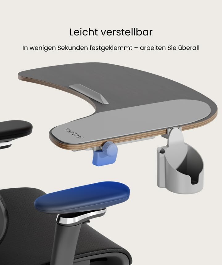 FlexiSpot Multifunktionaler Laptoptisch für Stühle, Geeignet für ErgoX Pro und ErgoX Max (Brown)