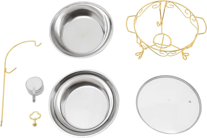 6L Runden Speisenwärmer, Edelstahl Catering Dish Set Abnehmbare Chafing Dish Buffet Wärmebehälter mi