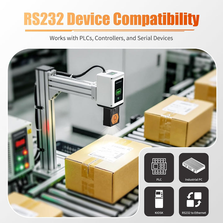 NETUM NT-480(RS232) Embedded Barcode-Leser, Festmontage 2D Scanner für QR &amp; 1D Codes, Freisprech-omn