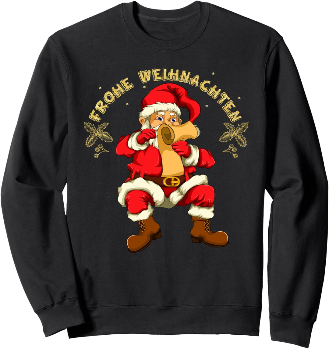 Santa Claus Geschenk Weihnachtsmann Frohe Weihnachten Sweatshirt
