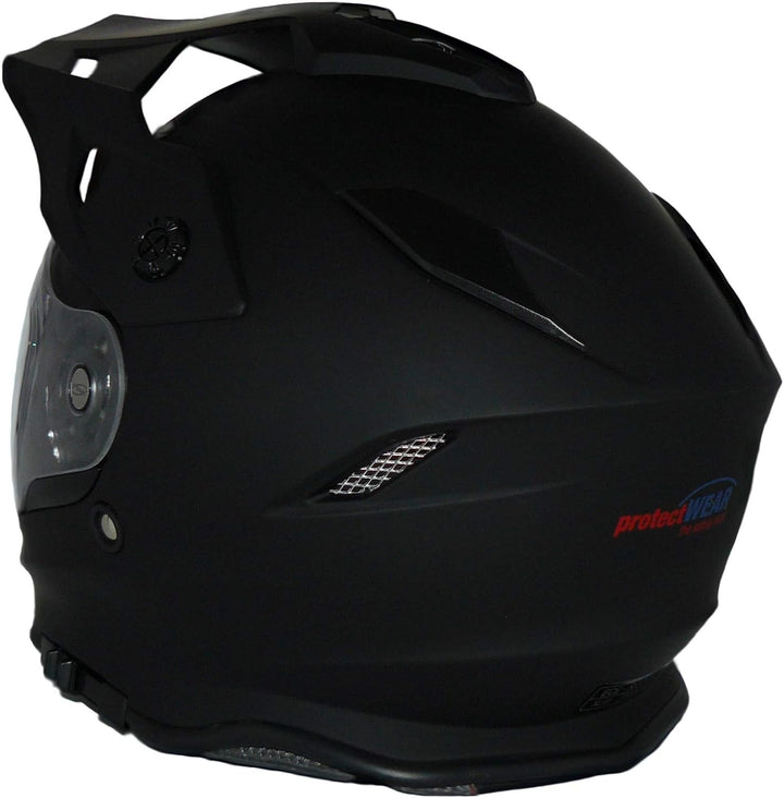 protectWEAR Herren mit Integrierter Sonnenblende und Visier V331-sm-s Crosshelm Endurohelm Motorradh