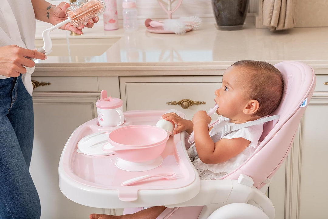 Kikkaboo Geschirr-Set, 4 in 1, Unisex Rosa, Rosa