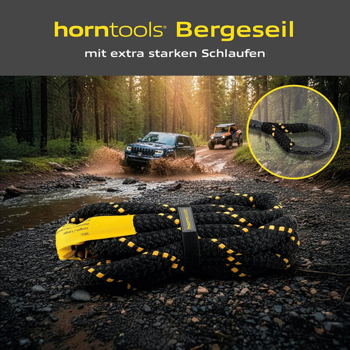 horntools Bergeseil kinetisch 24mm x 6,5m 12,7to schwarz