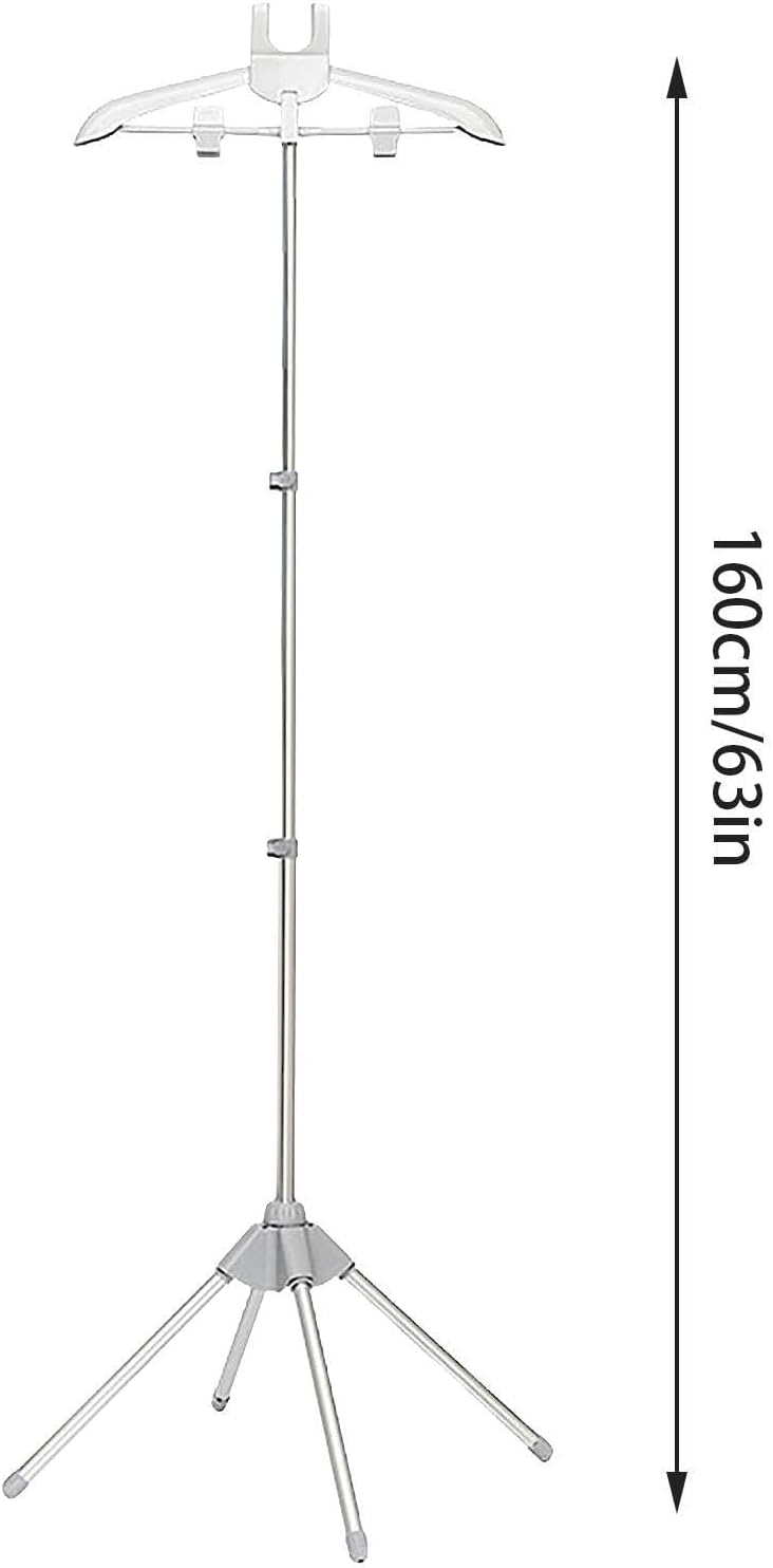 Steamer Stand, Steam Clothes Hanger with Ironing Gloves, Foldable Telescopic Steamer Holder, Foldabl