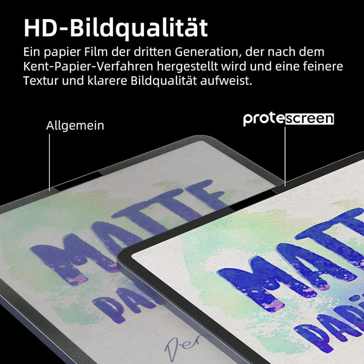 3 Stück Papier Folie Kompatibel mit iPad Air 5.Generation 2022 &amp; iPad Air 4 2020 10,9 Zoll &amp;iPad Pro