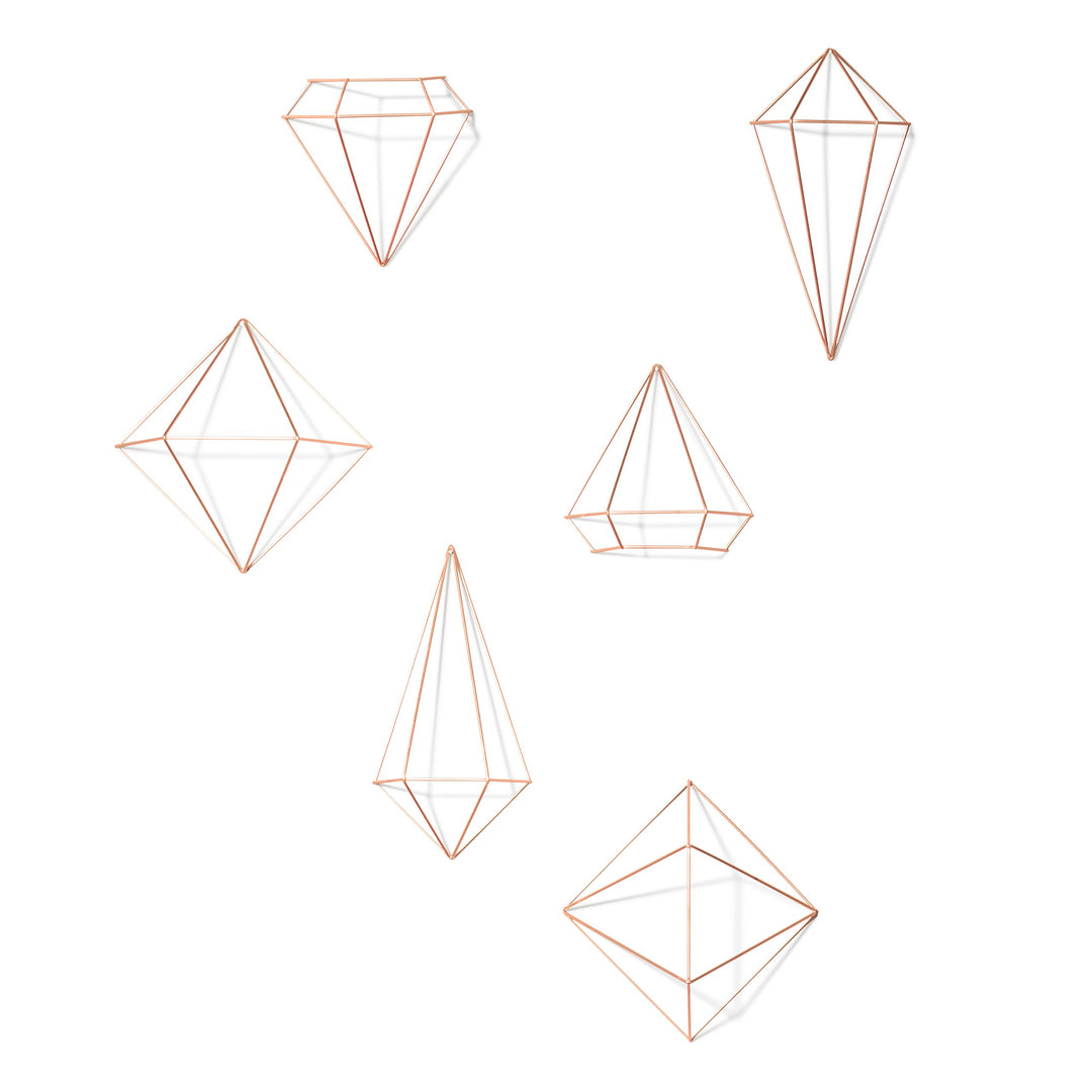 Umbra Prisma Geometrische Wanddekoration – Deko zum Aufhängen an Wand und Decke oder als Tischdekora