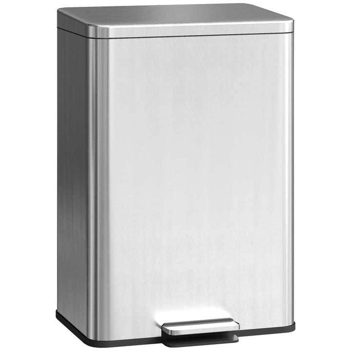 HOMCOM Mülleimer 20 L Treteimer mit Softclose-Deckel, Pedal, Abfalleimer mit abnehmbar Inneneimer, A