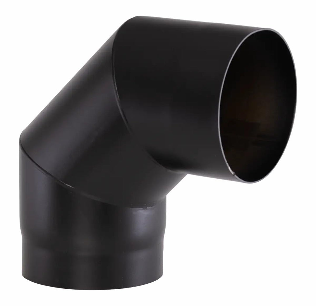 Fumio Ofenrohr Kaminrohr Rohrbogen Wandrosette Wandmuffe Ø120mm (Rohrbogen 90°), Rohrbogen 90°