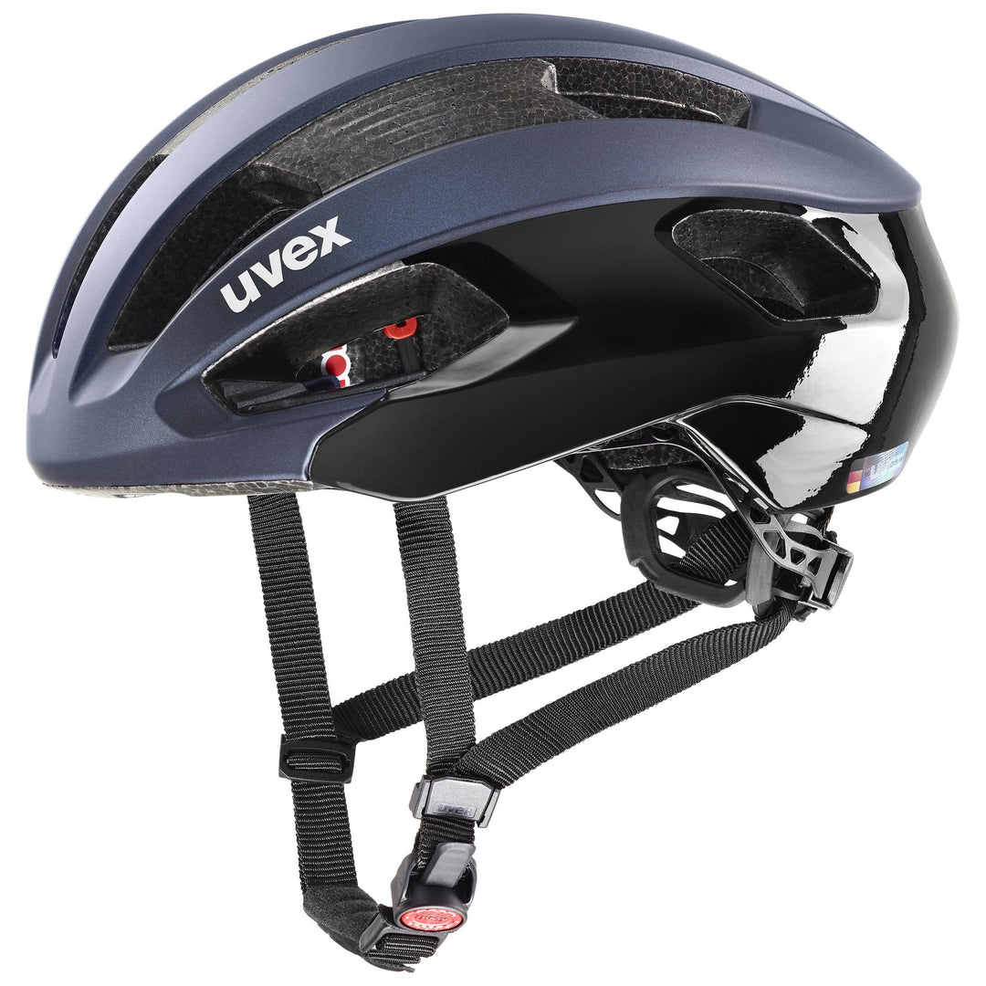 Uvex Rise CC Rennrad Fahrrad Helm matt blau/schwarz 2024 56-59 cm, 56-59 cm