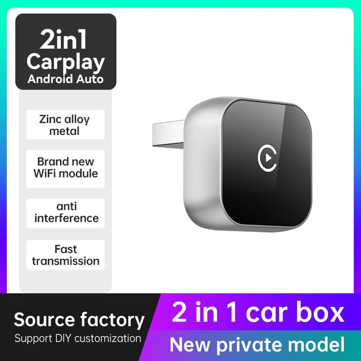 Wireless CarPlay Adapter,2 In 1 Wireless CarPlay &amp; Android Auto Adapter,2025 Verbessertes drahtloses