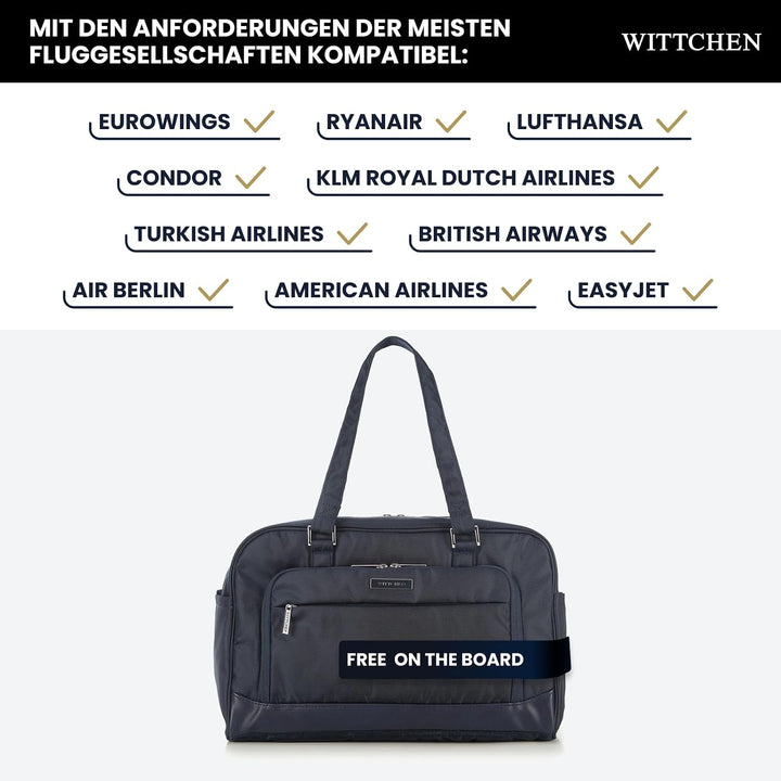 WITTCHEN Reisetasche aus Polyester | Kollektion: Easy Travel | Handgepäck mit Netbook-Fach und RFID-