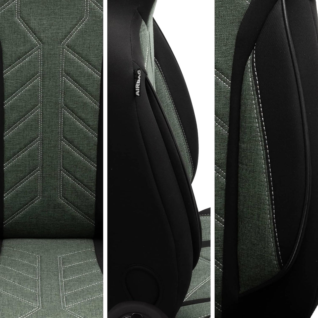 BREMER SITZBEZÜGE Mass Sitzbezüge Schonbezüge für Skoda Octavia 3 Typ 5E PLKT213 PLKT213 - Schwarz/O