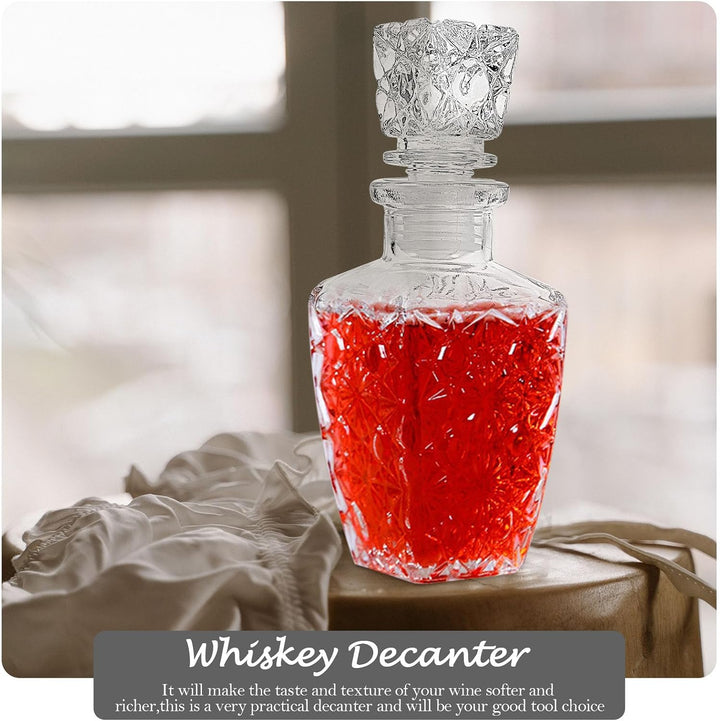 Transparenter Whisky Dekanter 250ml aus Glas, Weindekanter