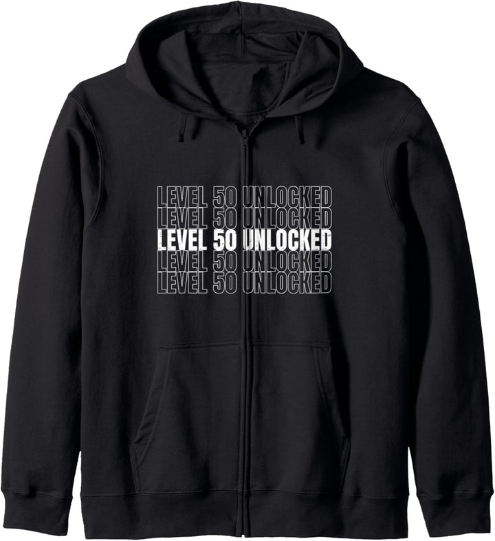 Level 50 Unlocked Design für 50. Geburtstag Kapuzenjacke