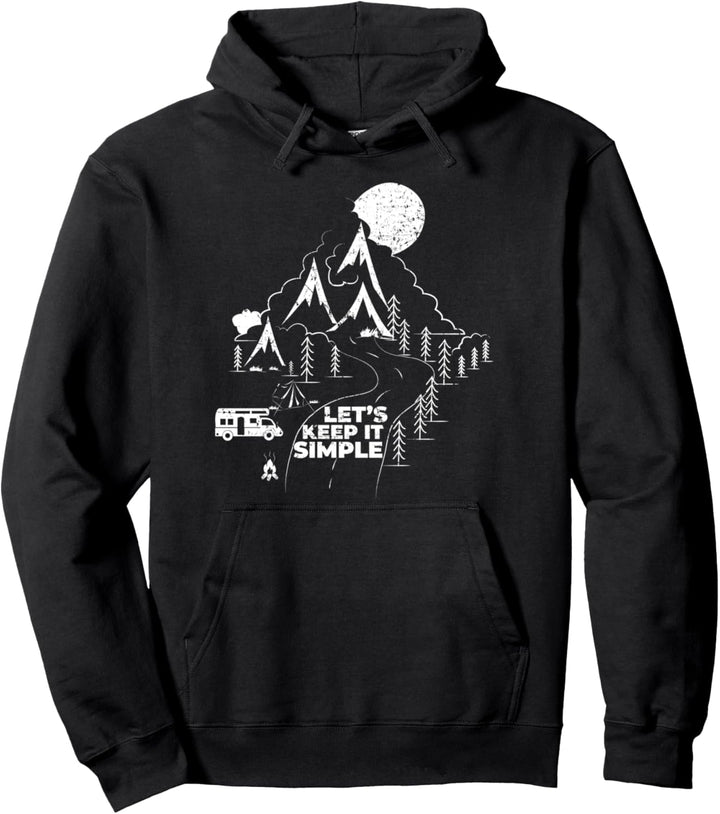 Lets Keep It Simple Frau Campervan Campingplatz geboren Pullover Hoodie