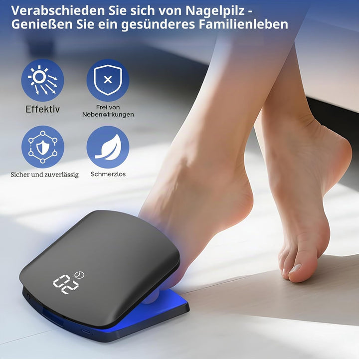 Upgrade Nagelpilz Lasergerät, 15 LED Tragbar &amp; Wiederaufladbar per USB-C, 11 Blaulicht + 4 Infrarot,