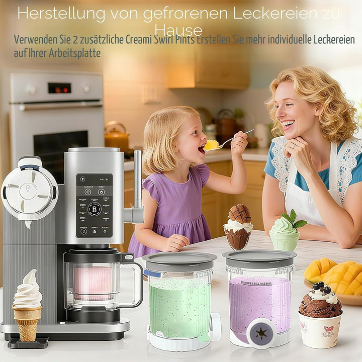 Vione Creami Swirl 16 oz-Becher für Ninja Swirl von CREAMi Eiscreme- und Softeismaschine- 2 Stück Sw