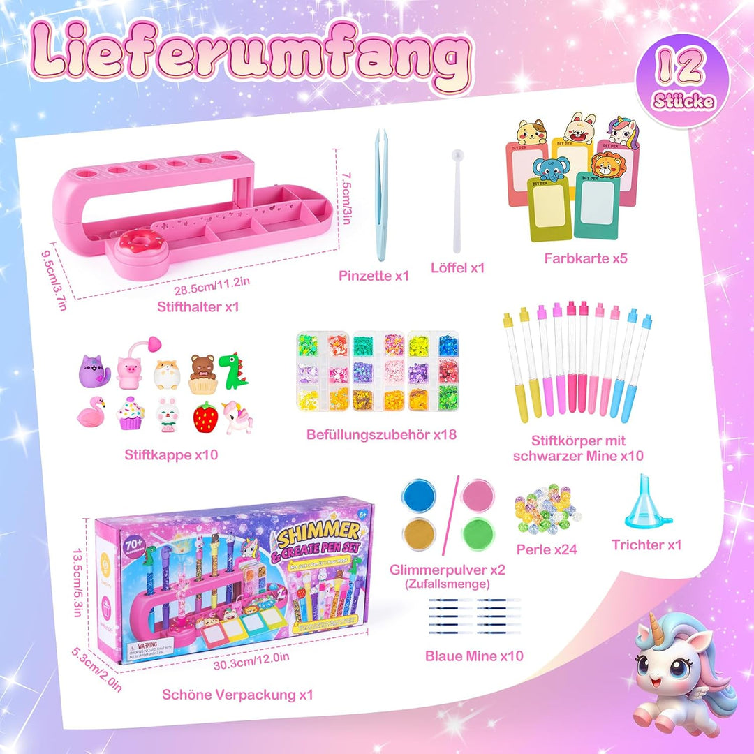 Yellcetoy Stifte Basteln mit 70+ Zubehör, Stifte Selber Machen Set Kinder