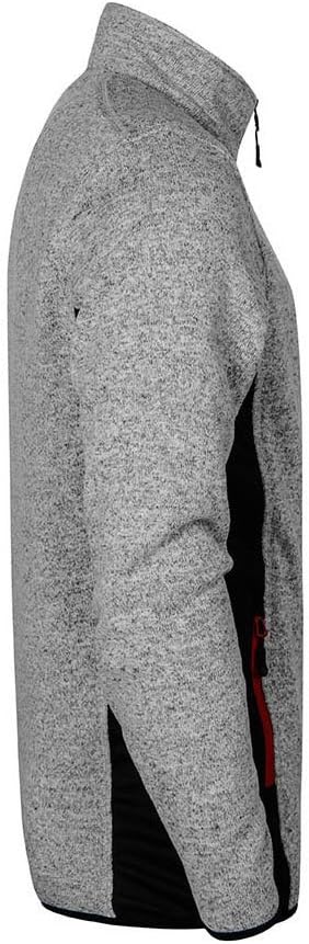 Strick Jacke Workwear Herren, Grau-Melange, M