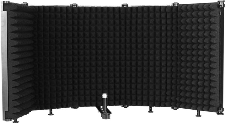 Faltbares Mikrofon-Isolationsschild Studioaufnahme Live-Übertragung 5-Panel-Popfilter Einstellbarer