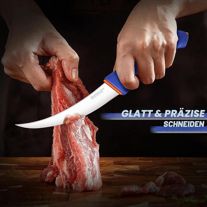 DRAGON RIOT Profi Metzgermesser Set 6-teilig mit Flexibler Klinge