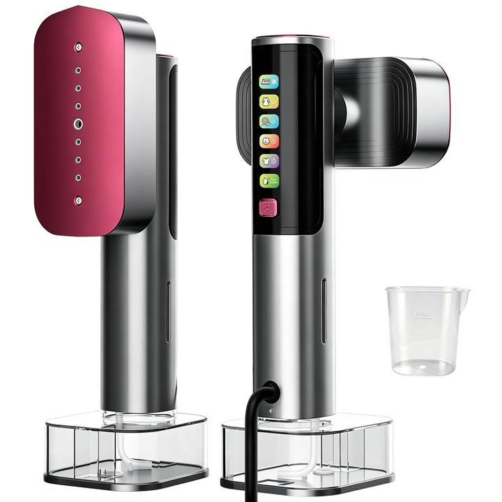 KingSom Steamer Dampfglätter, Tragbarer Dampfbügeleisen mit 220ml Wassertank, 6 Modi Dampfbürste mit