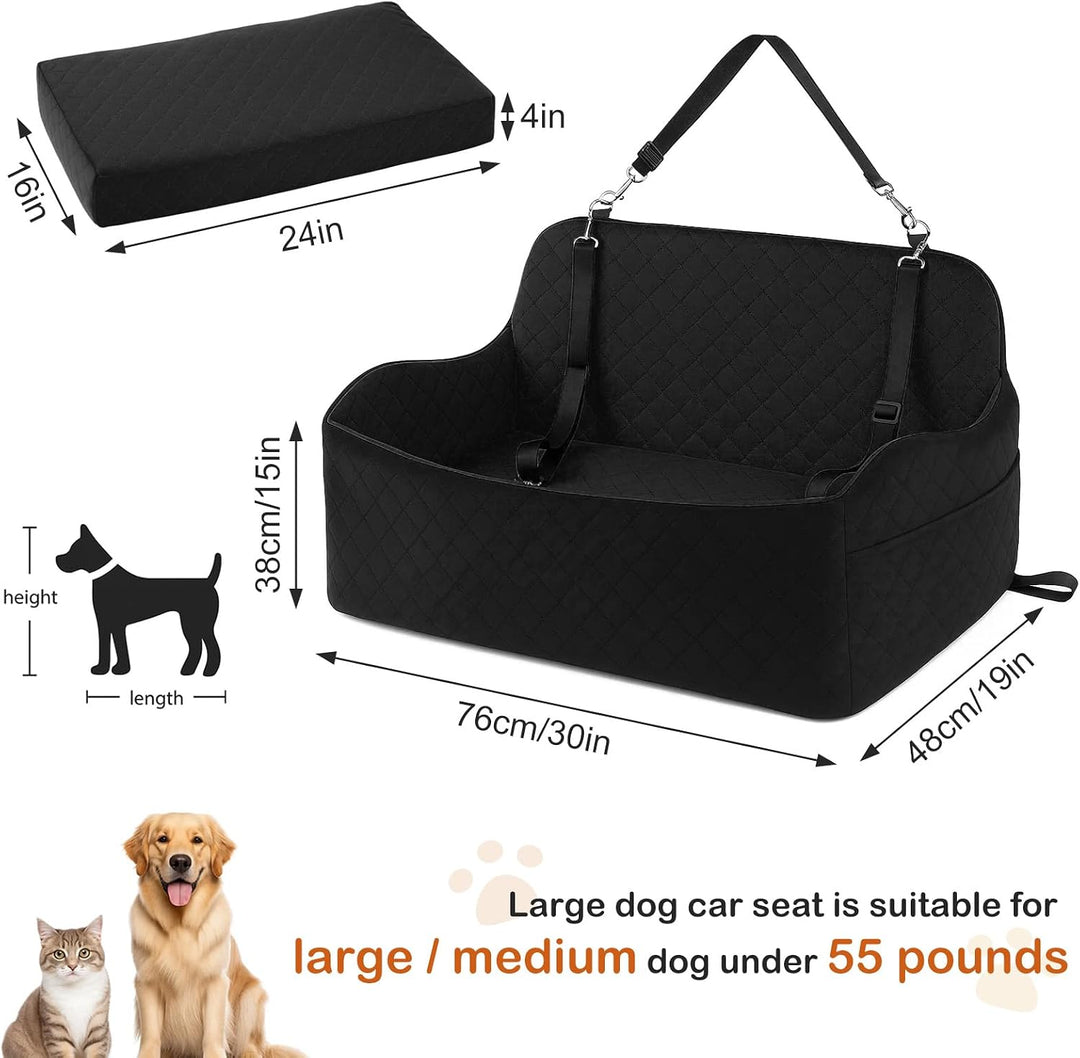 Hunde Autositz für grosse &amp; mittelgrosse Hunde bis 25 kg | Autositze mit Dicker Polsterung, Sicherhe