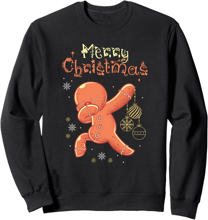 Lustiges Kinder Geschenk Weihnachten Dabbing Lebkuchen Sweatshirt