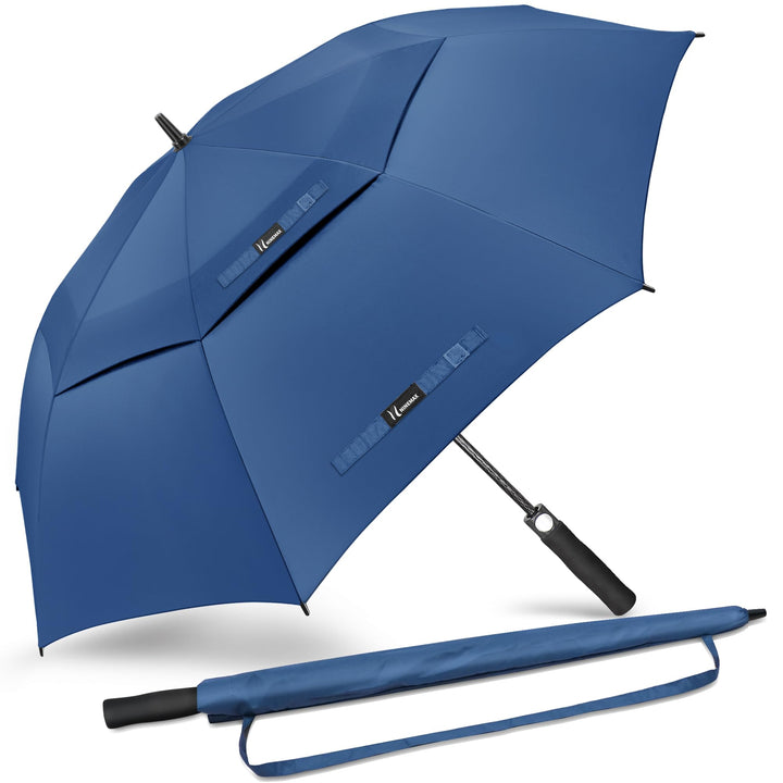 NINEMAX Regenschirm Gross Sturmfest,Golf Stockschirm Automatik Auf,L/XL/XXL Regenschirm für Herren D
