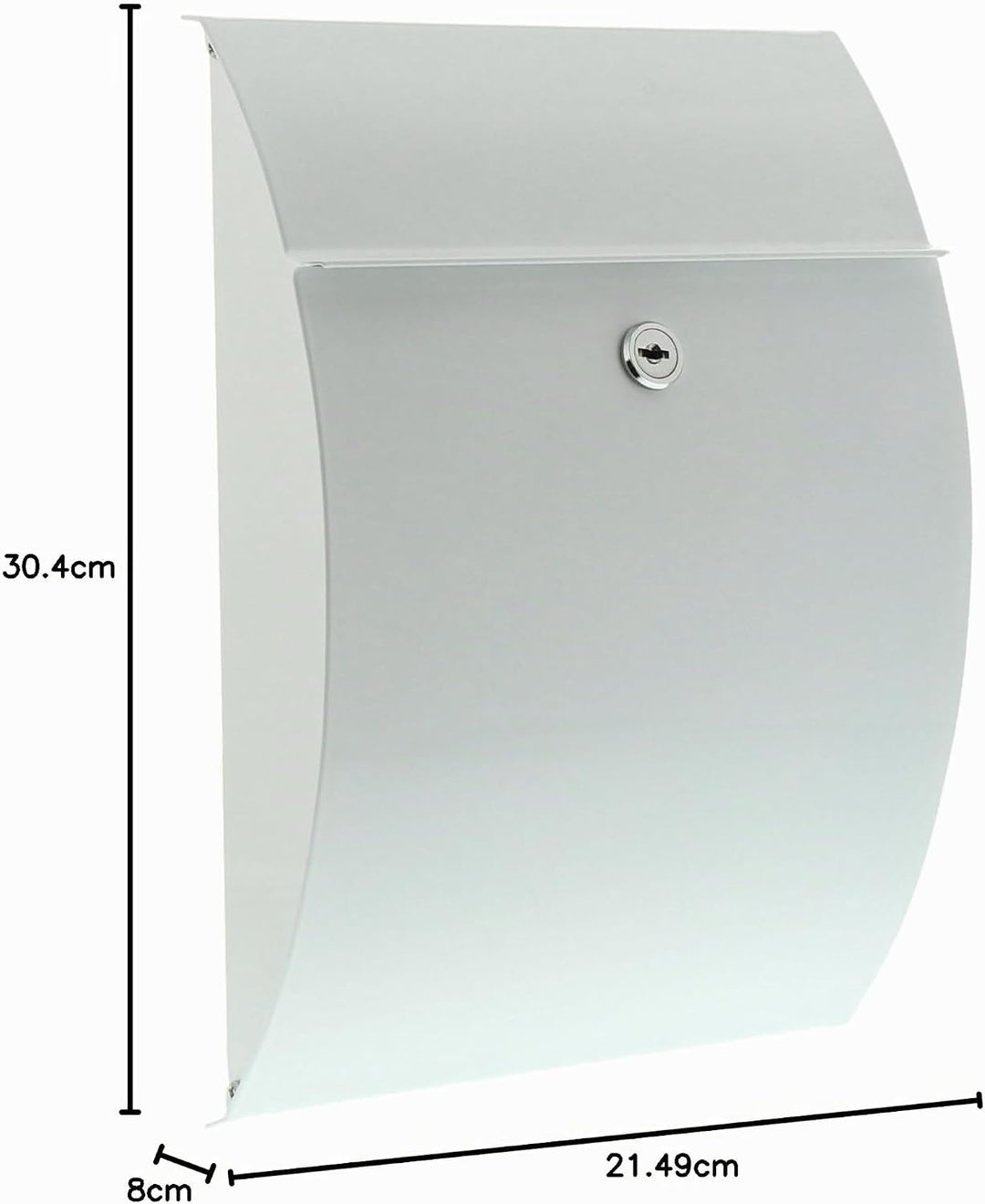 Burg Wächter Briefkasten ohne Zeitungsfach und Namensschild, Verzinkter Stahl, Einwurf-Format DIN B5