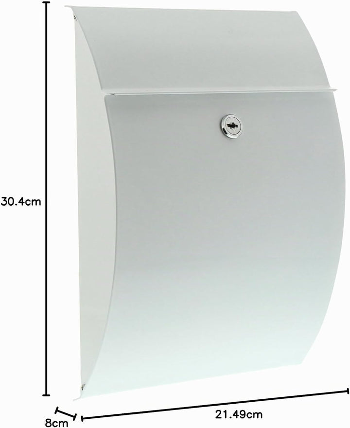 Burg Wächter Briefkasten ohne Zeitungsfach und Namensschild, Verzinkter Stahl, Einwurf-Format DIN B5