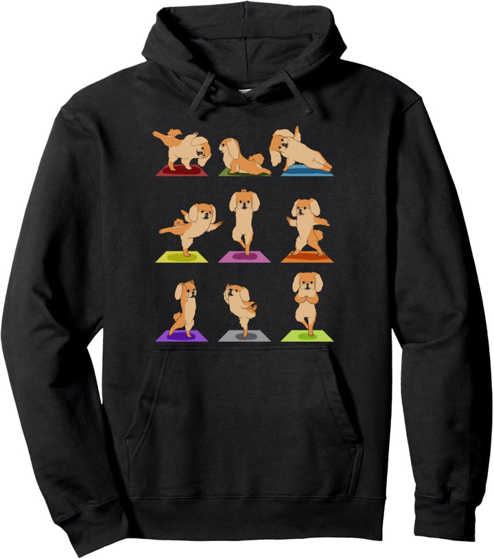 Yoga Hund Pekingese Pullover Hoodie