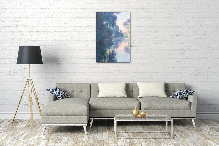 Printed Paintings Leinwand (60x80cm): Claude Monet - Morgen auf der Seine 60x80 cm, 60x80 cm