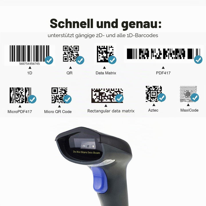 NETUM Bluetooth 2D Barcode-Scanner 3-in-1 (2,4G Wireless &amp; Bluetooth &amp; USB verkabelt) Barcodeleser S